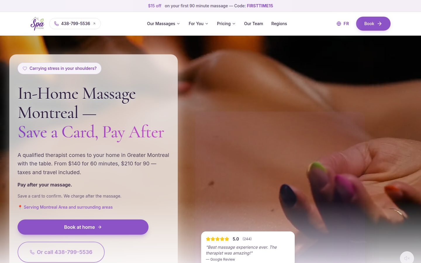 Homepage di Spa Mobile